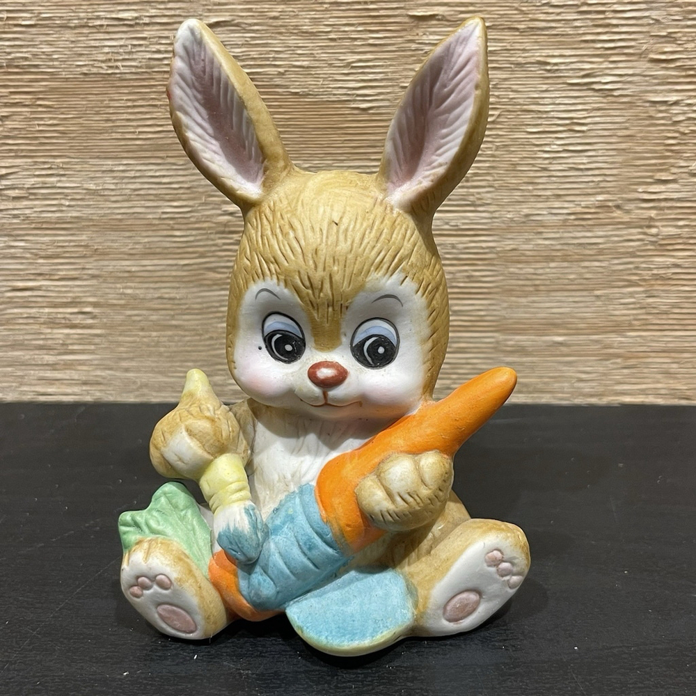 Vintage‎ Russ Berrie 1979 Bunny Rabbit Ceramic #1048 Easter Vintage 4.5"